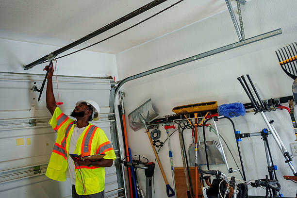 Professional Garage Door Panel Replacement technician working in Manville, NJ